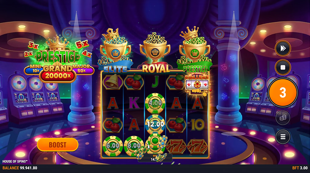 Funciones especiales de la slot House of Spins