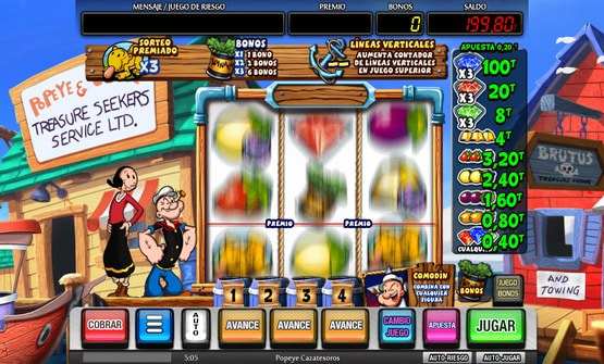 Popeye Cazatesoros Online Demo 1