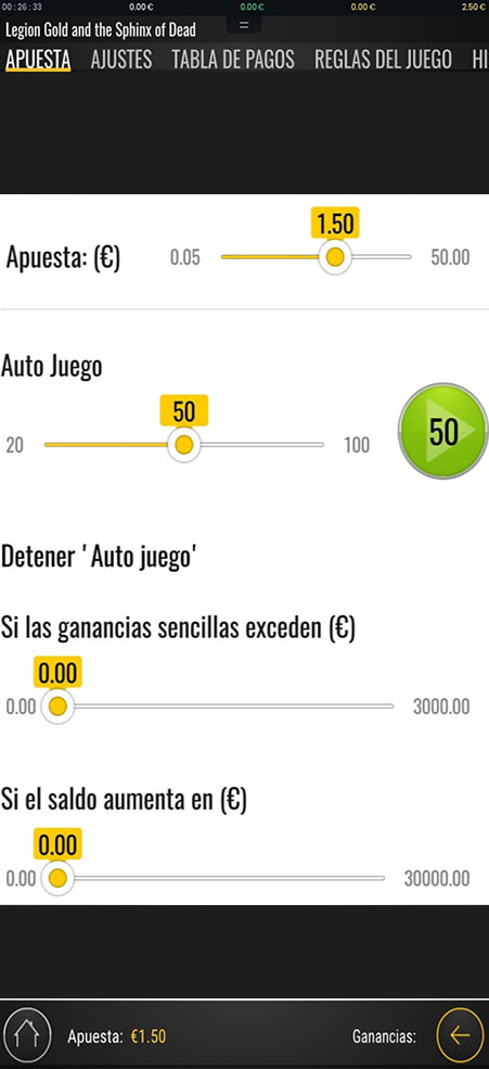 Configurando la apuesta por giro
