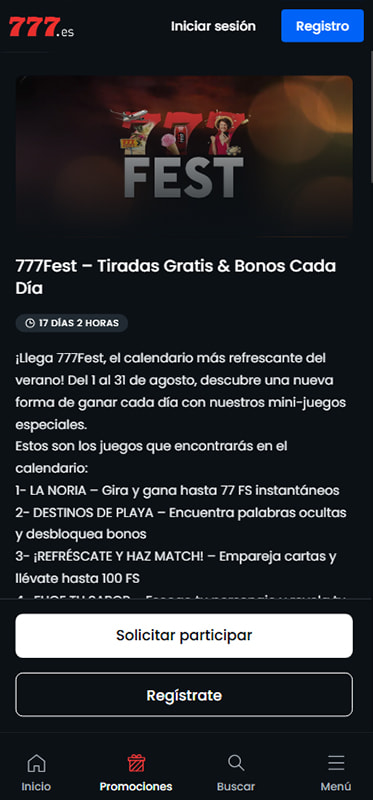 Bono sin depósito en Casino777