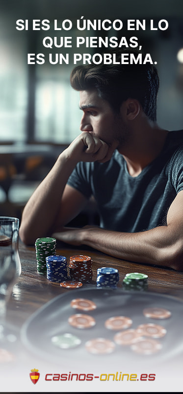 Persona distraída con la mirada perdida, pensando compulsivamente en el juego