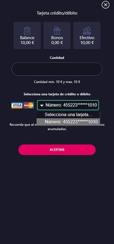 Información requerida para recibir un pago en Gran Madrid Casino Online