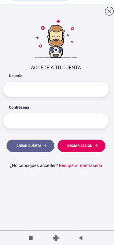 La página de inicio de sesión de un casino