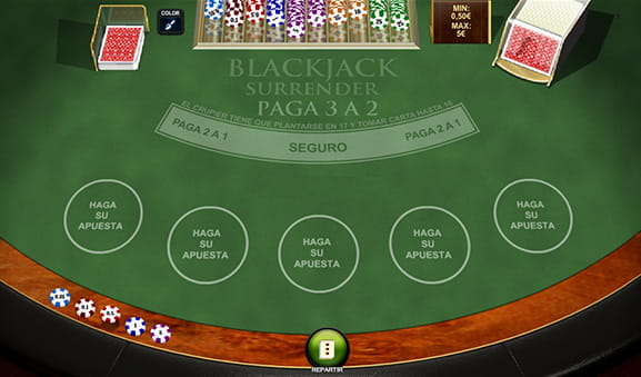 Juega al Black Jack Surrender y descubre sus funciones.