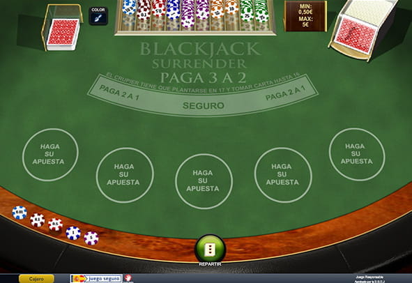 Blackjack Surrender en casinos en español