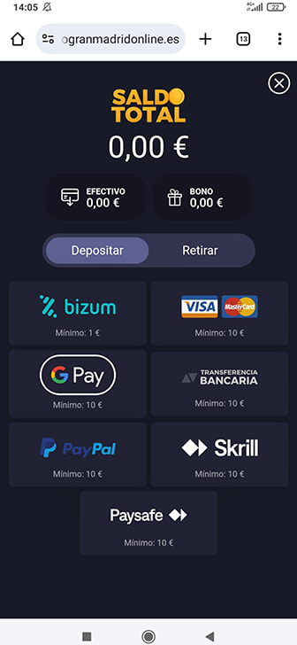 Selección de método de pago