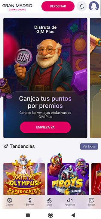Apartado de depósitos con Visa en Gran Madrid Casino Online