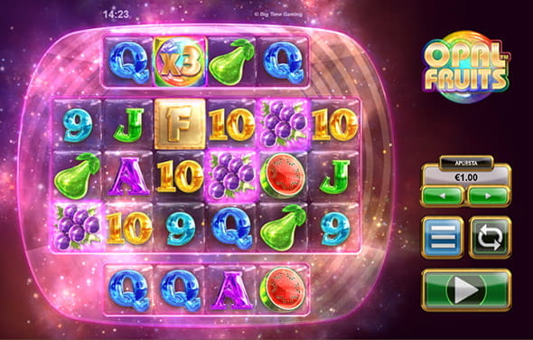 Partida a la tragaperras Opal Fruits de Big Time Gaming en el casino Luckia.