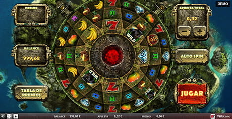 Pantalla de juego de la slot Wildcano de Red Rake.