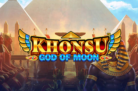 Portada de la slot Mega Fire Blaze Khonsu God of Moon de Playtech.