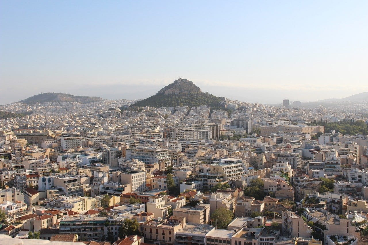 Vista aérea de la ciudad de Atenas.