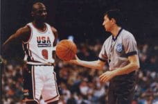Michael Jordan jugando para el Dream Team en los juegos olímpicos de Barcelona '92.