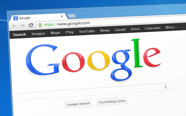 Página principal del motor de búsqueda en internet Google.