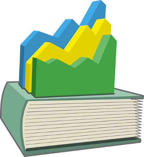 Libro con gráfico sobre la cubierta.