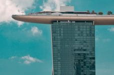 Terraza del resort integrado Marina Bay, Singapur.