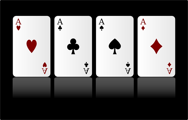 Cuatro ases de poker.