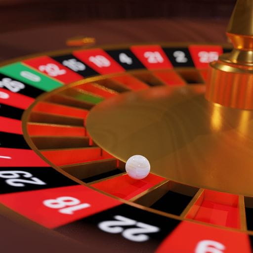 Ruleta digital con la bola en el número 18.