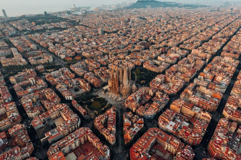 Trama urbana de Barcelona.