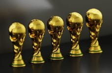 Trofeos de la Copa del Mundo de fútbol.