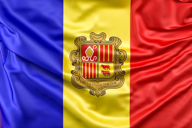 Bandera de Andorra.