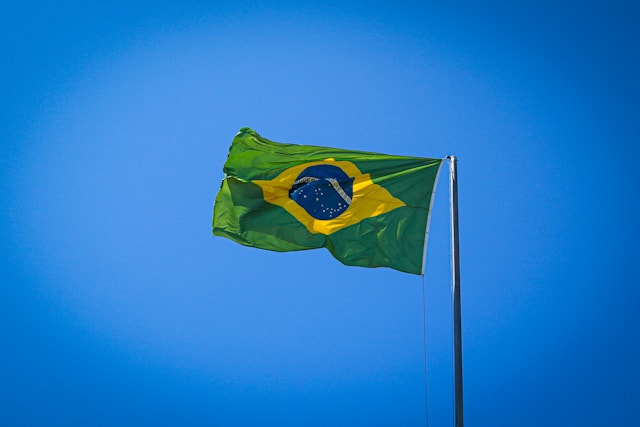 Bandera Brasil ondenando.