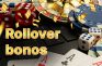 Imagen de un casino junto a un símbolo que indica el rollover requerido.