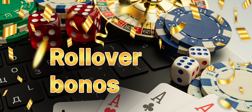 Imagen de un casino junto a un símbolo que indica el rollover requerido.