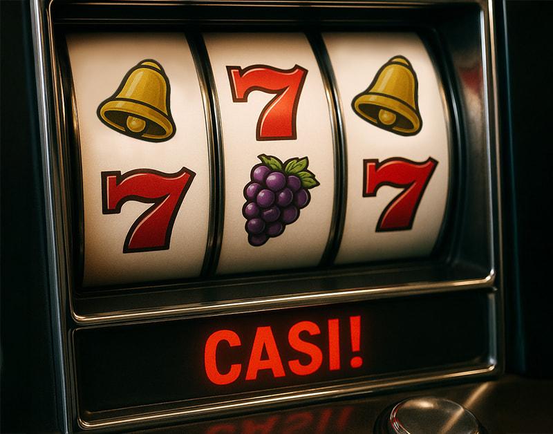 Máquina tragaperras mostrando un resultado de “casi ganar”.