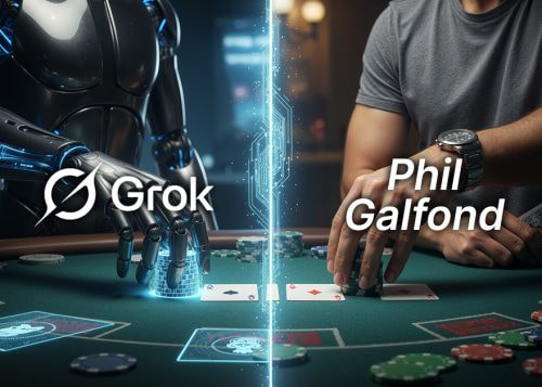 La IA de Grok y Phil Galfond jugando póker en una misma mesa.