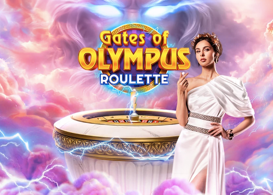 Ruleta Gates of Olympus con Zeus y crupier en directo.