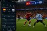 Aplicación móvil de apuestas mostrando un partido del Mundial 2026 entre España y Uruguay.