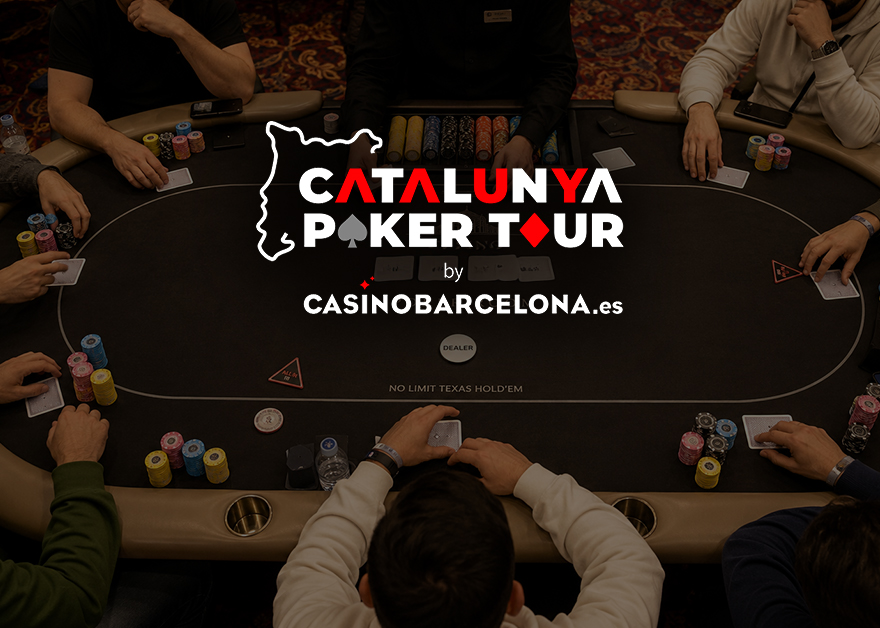 Mesa de póker con jugadores participando en una etapa del Catalunya Poker Tour