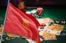 Bandera de Navarra con símbolos de casino