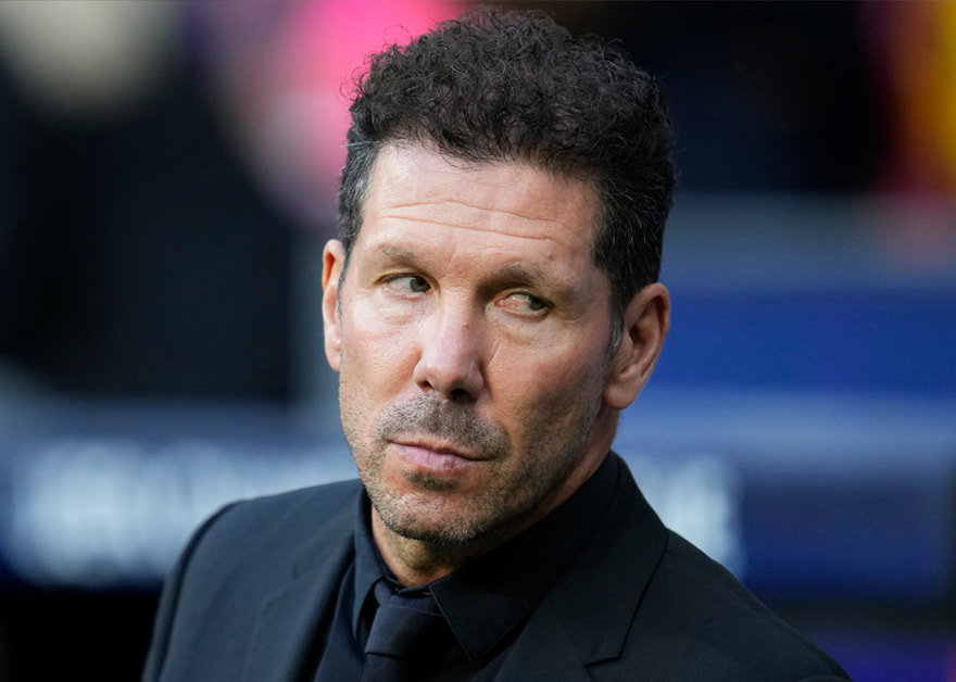 Diego Simeone, entrenador del Atlético de Madrid, durante un partido