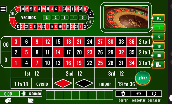 Mesa de la ruleta americana Extra Pay
