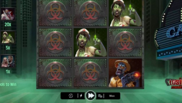 Símbolos de zombis descubiertos en una partida de Lost Vegas Zombies Scratch